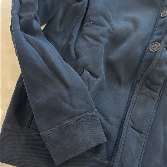Abercrombie & Fitch Dark Blue Button-Up Hoodie - Picture 2 of 4